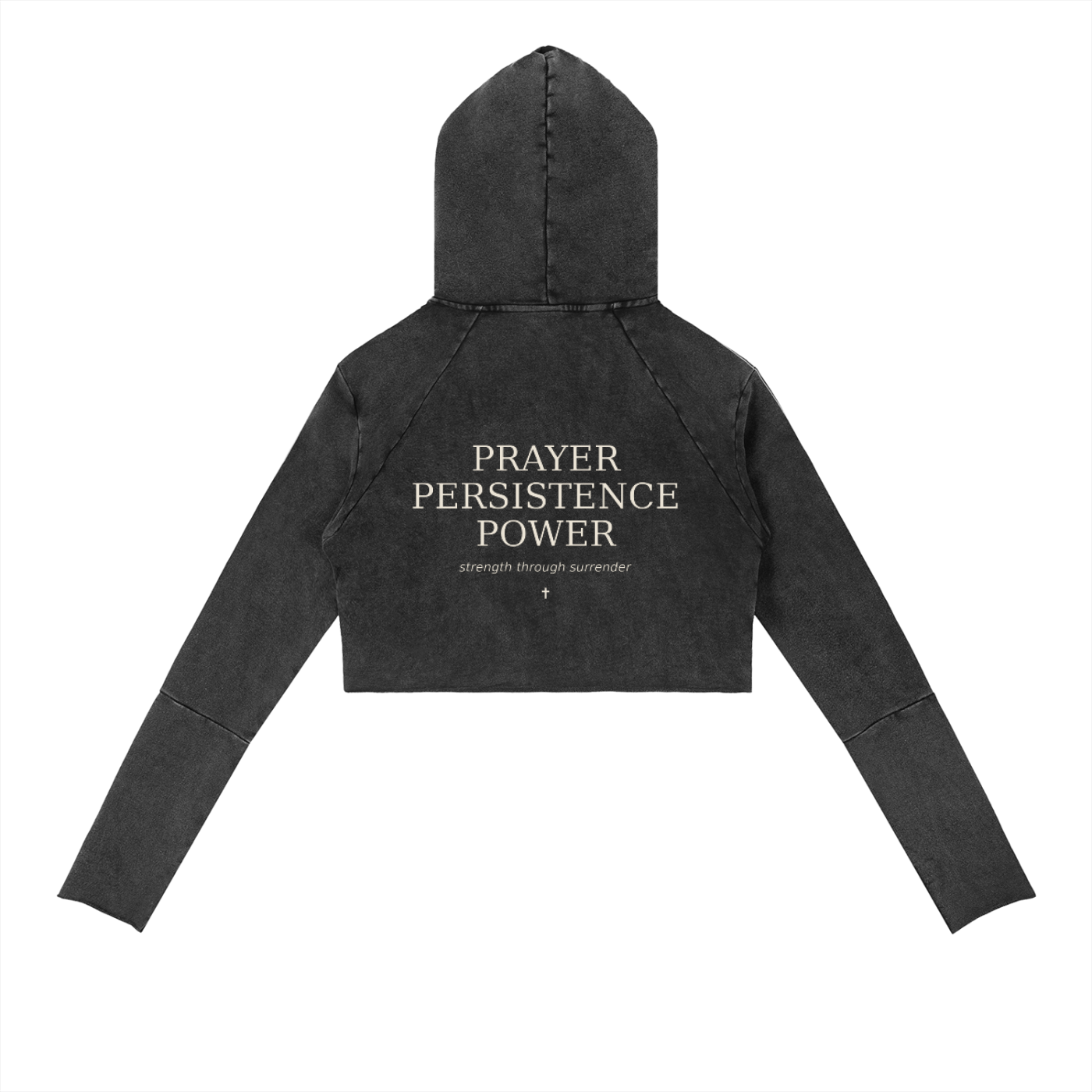 Prayer • Persistence • Power Vintage Raw Edge Hoodie