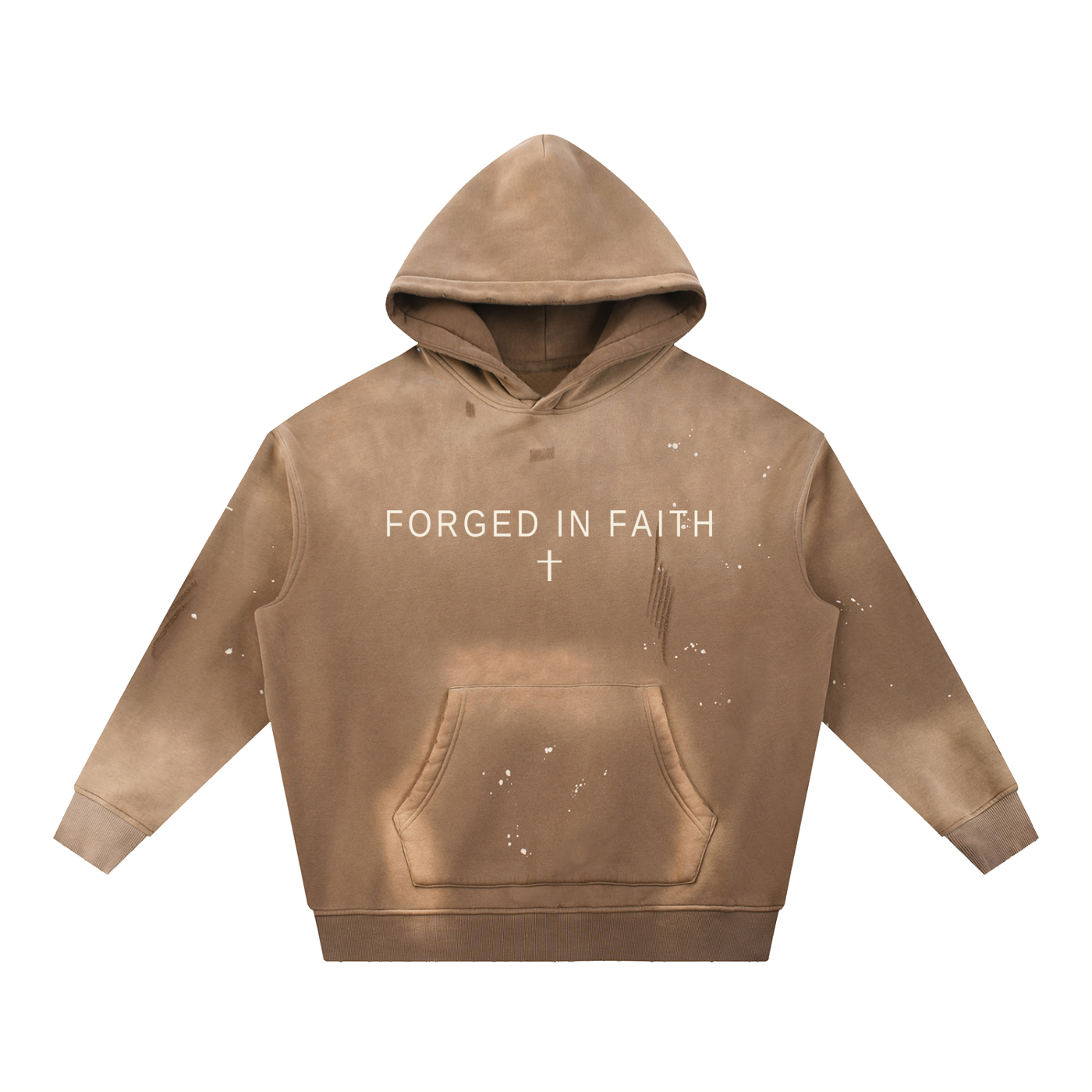 Forged in Faith Vintage Washed Frayed Hoodie