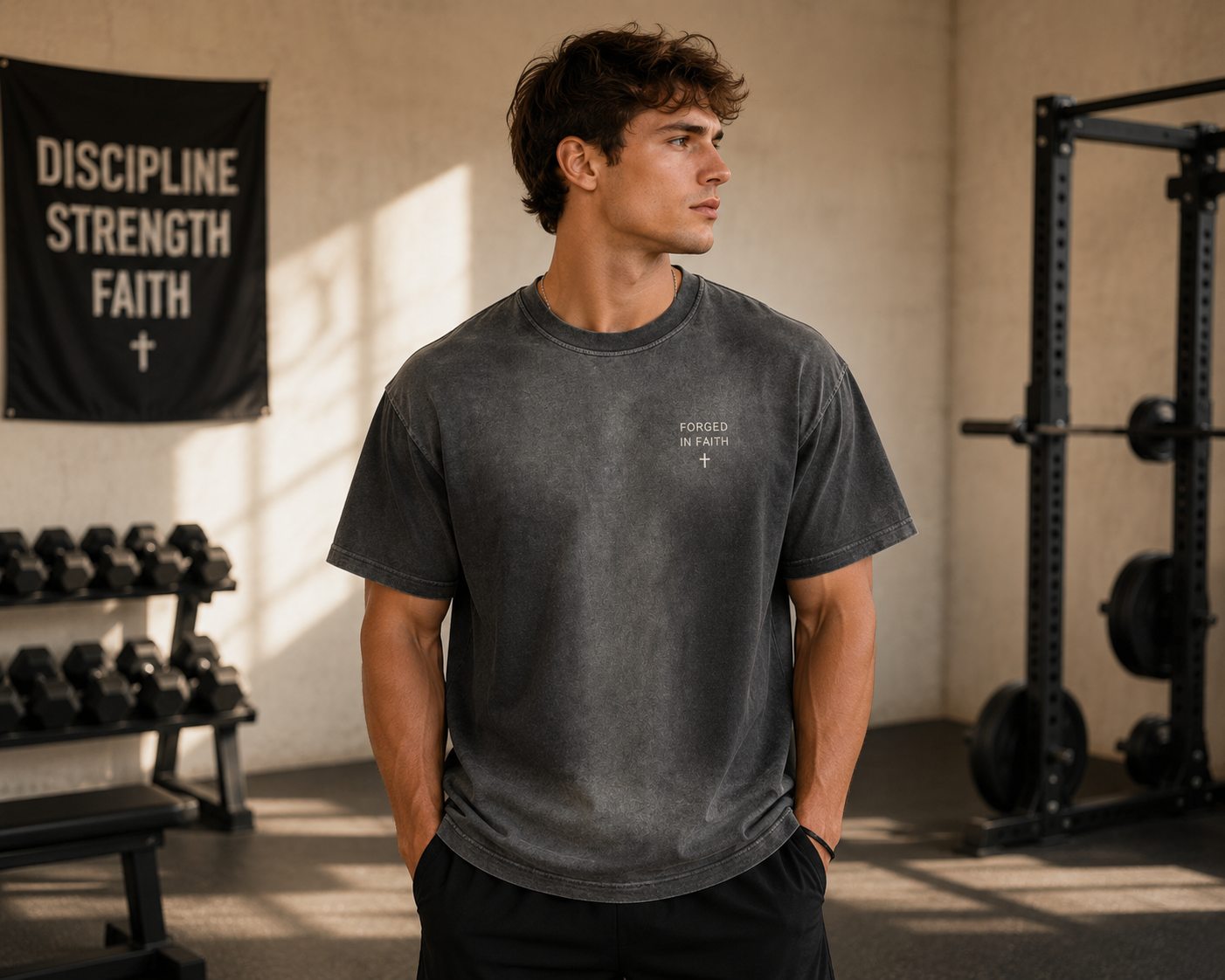 Forged in Faith Gradient Washed Tee