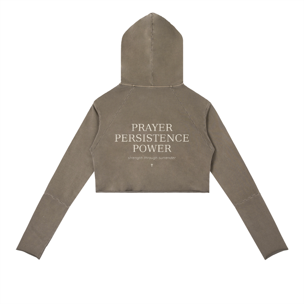 Prayer • Persistence • Power Vintage Raw Edge Hoodie