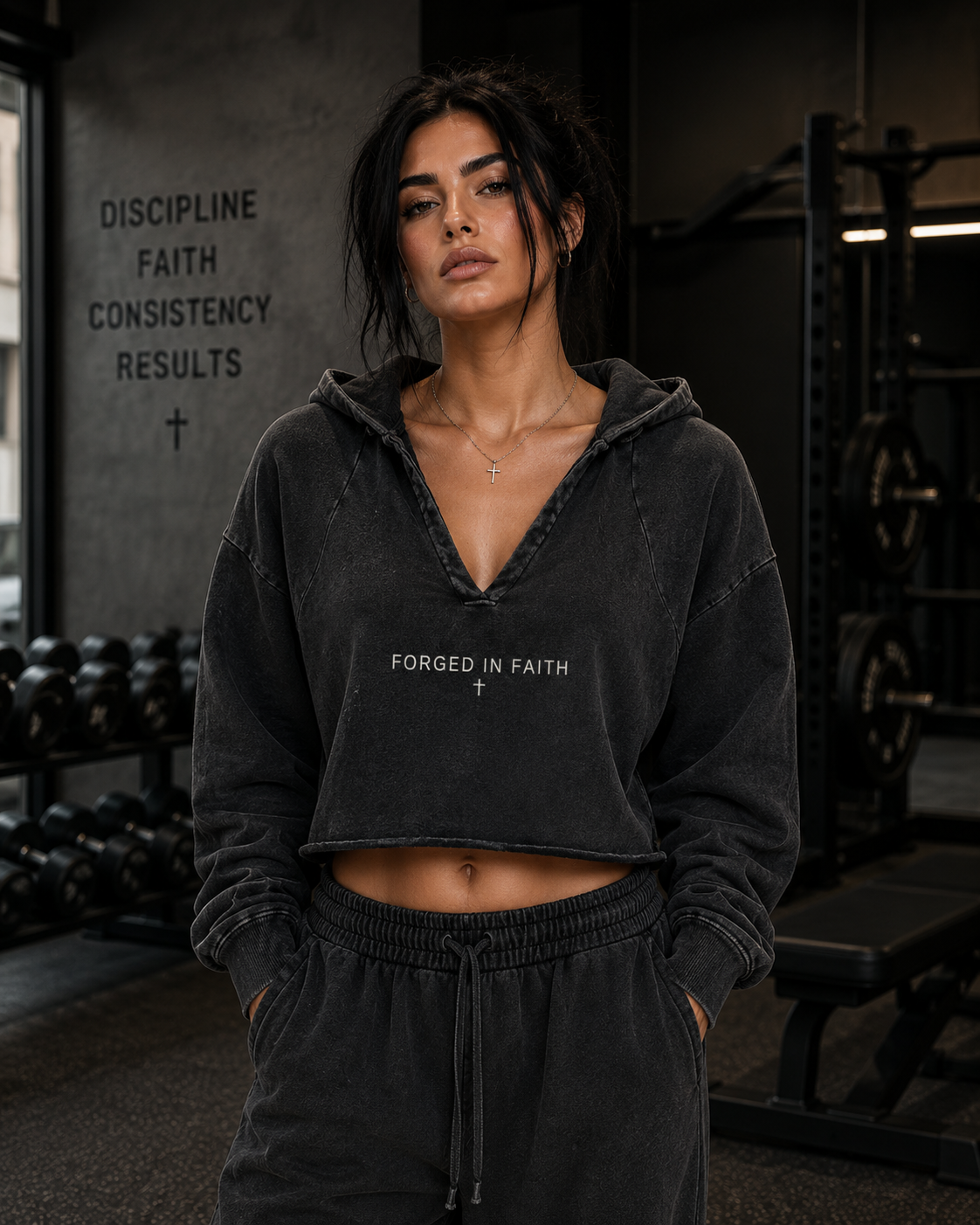 Prayer • Persistence • Power Vintage Raw Edge Hoodie